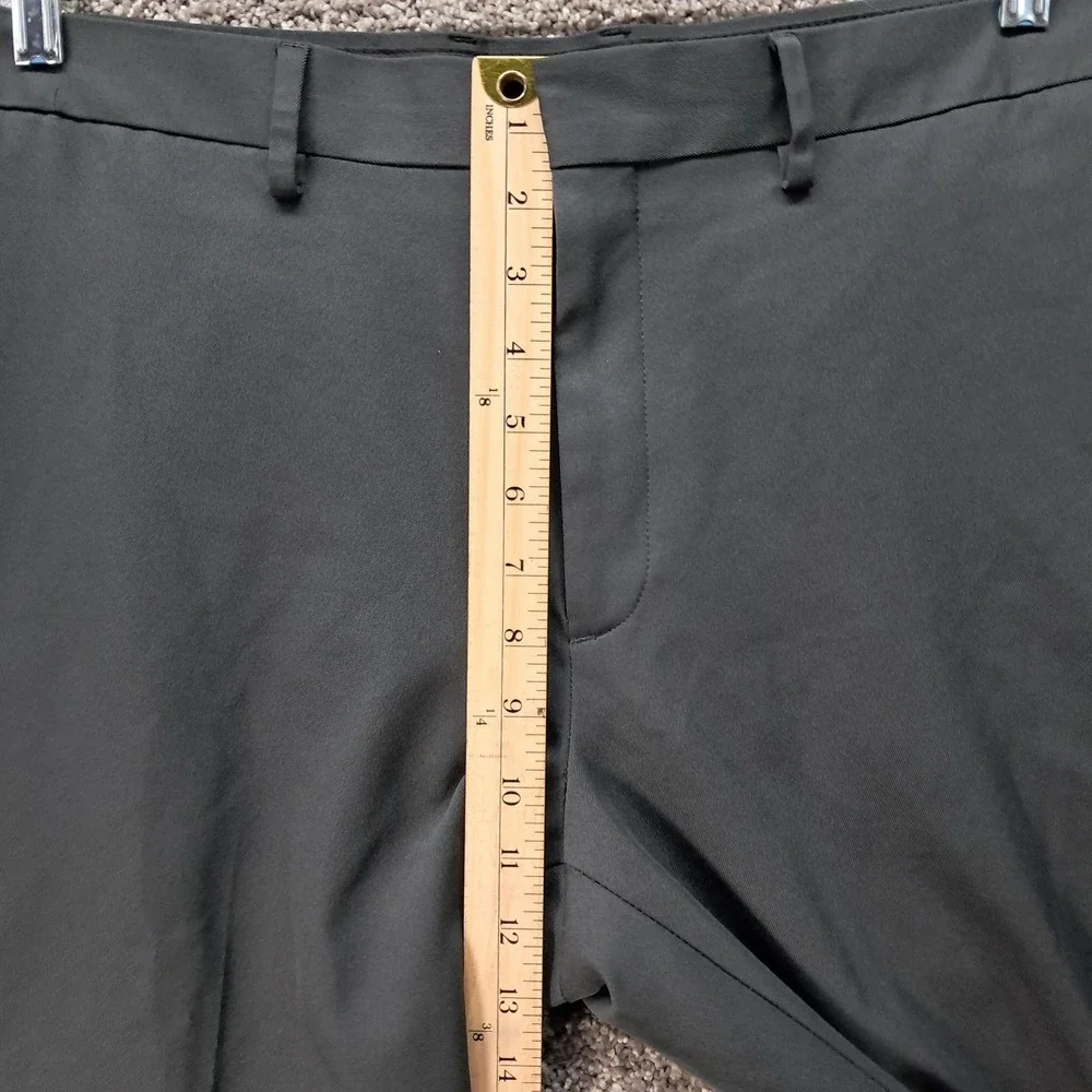 Kenneth Cole Reaction Mens Charcoal Gray Flat Front Dress Pants Slacks 36x32